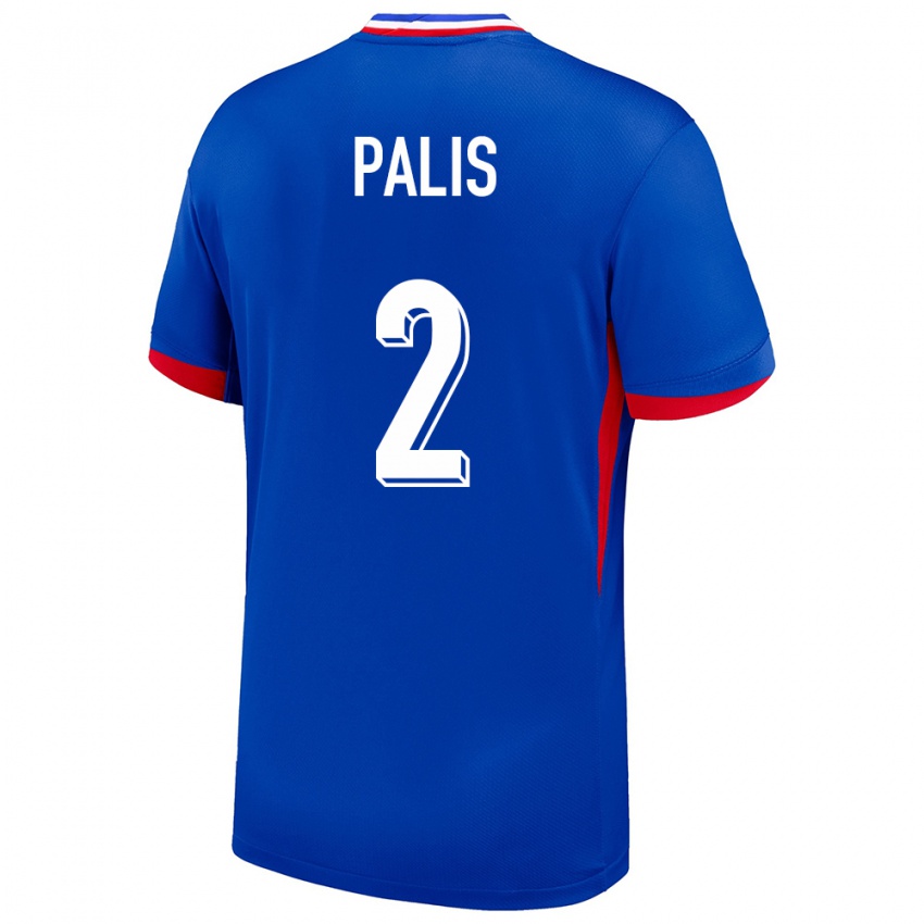 Hombre Camiseta Francia Ella Palis #2 Azul 1ª Equipación 24-26 La Camisa Chile