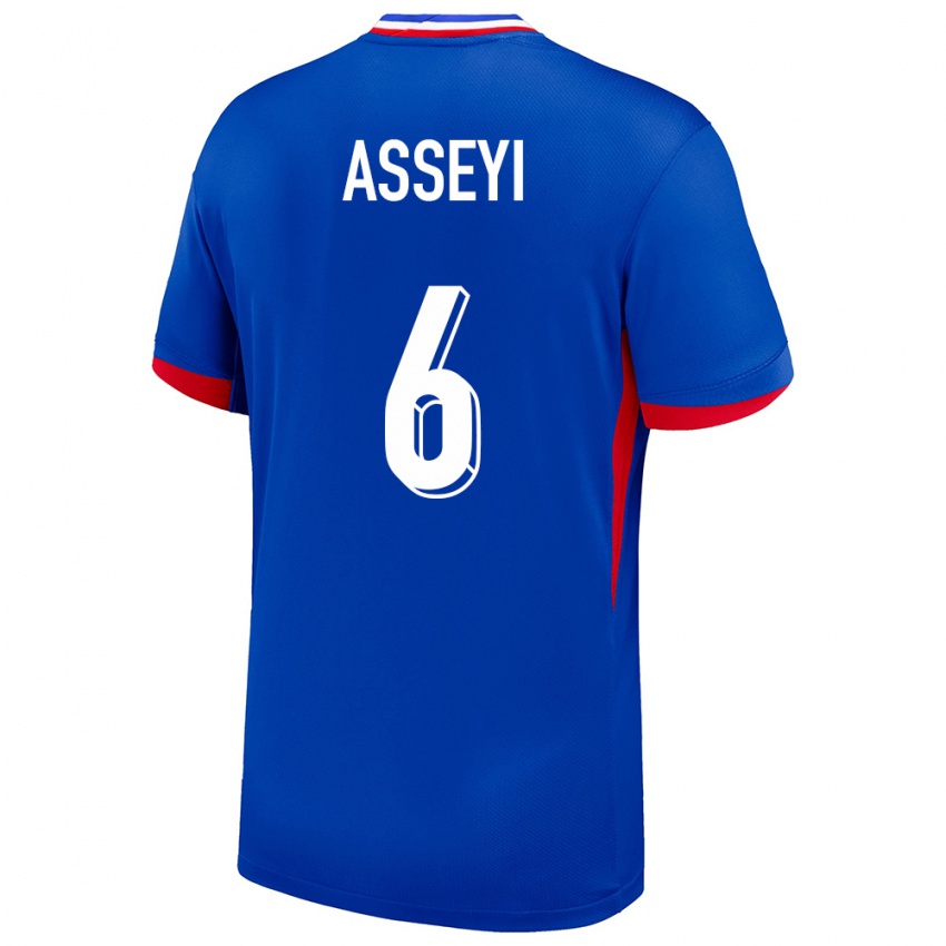 Hombre Camiseta Francia Viviane Asseyi #6 Azul 1ª Equipación 24-26 La Camisa Chile