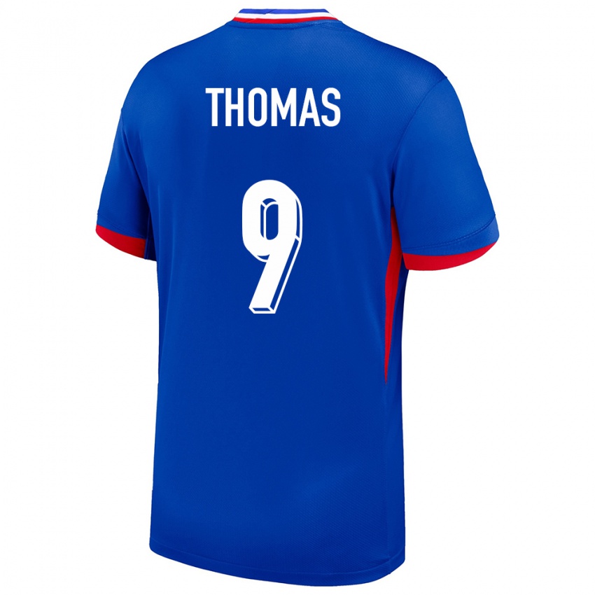 Hombre Camiseta Francia Lindsey Thomas #9 Azul 1ª Equipación 24-26 La Camisa Chile