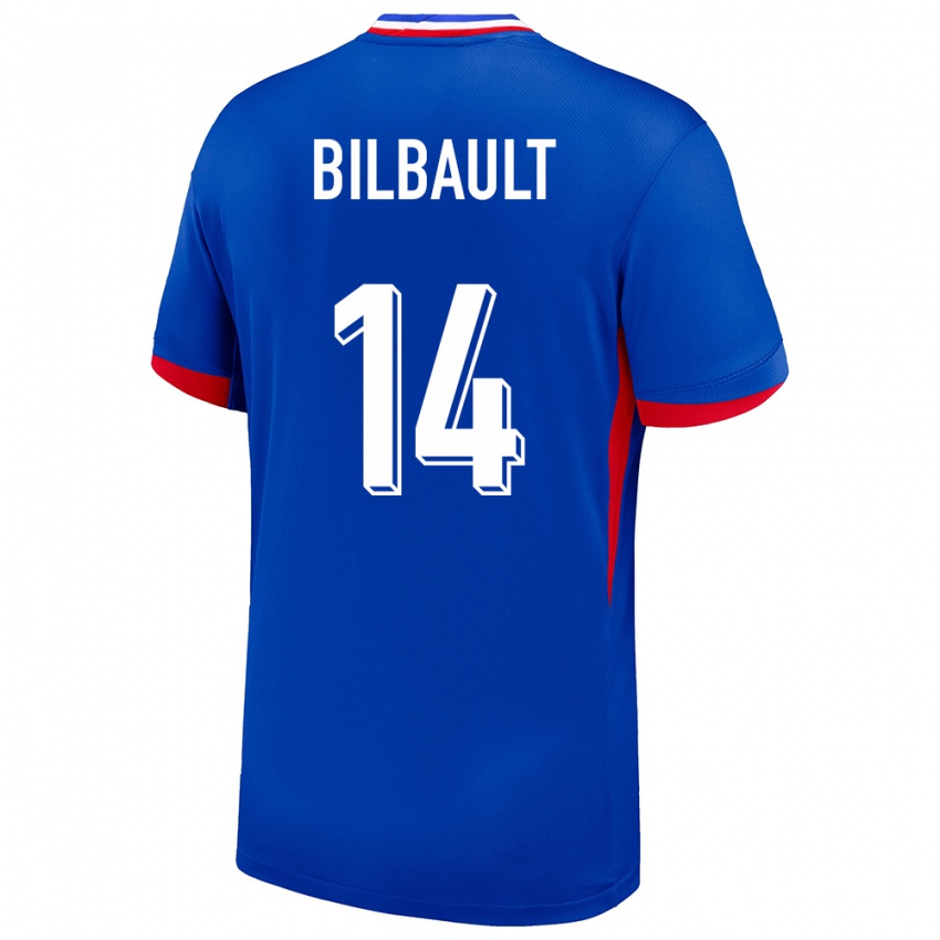 Hombre Camiseta Francia Charlotte Bilbault #14 Azul 1ª Equipación 24-26 La Camisa Chile