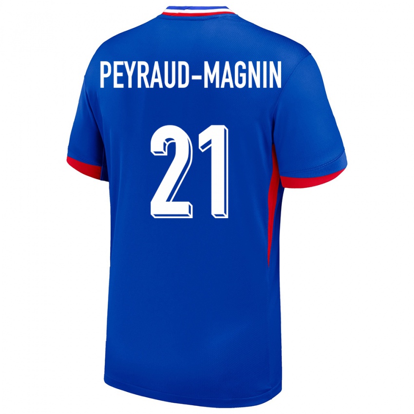 Hombre Camiseta Francia Pauline Peyraud Magnin #21 Azul 1ª Equipación 24-26 La Camisa Chile