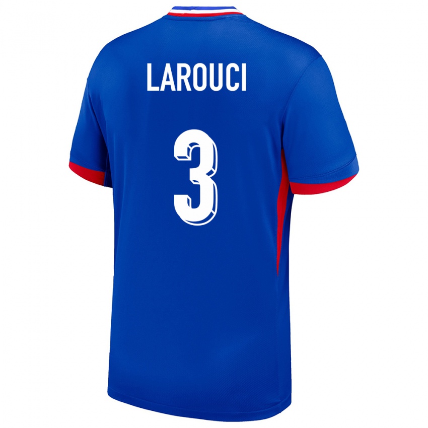 Hombre Camiseta Francia Yasser Larouci #3 Azul 1ª Equipación 24-26 La Camisa Chile