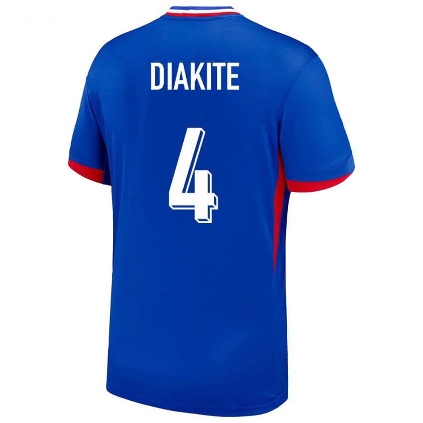 Hombre Camiseta Francia Bafode Diakite #4 Azul 1ª Equipación 24-26 La Camisa Chile