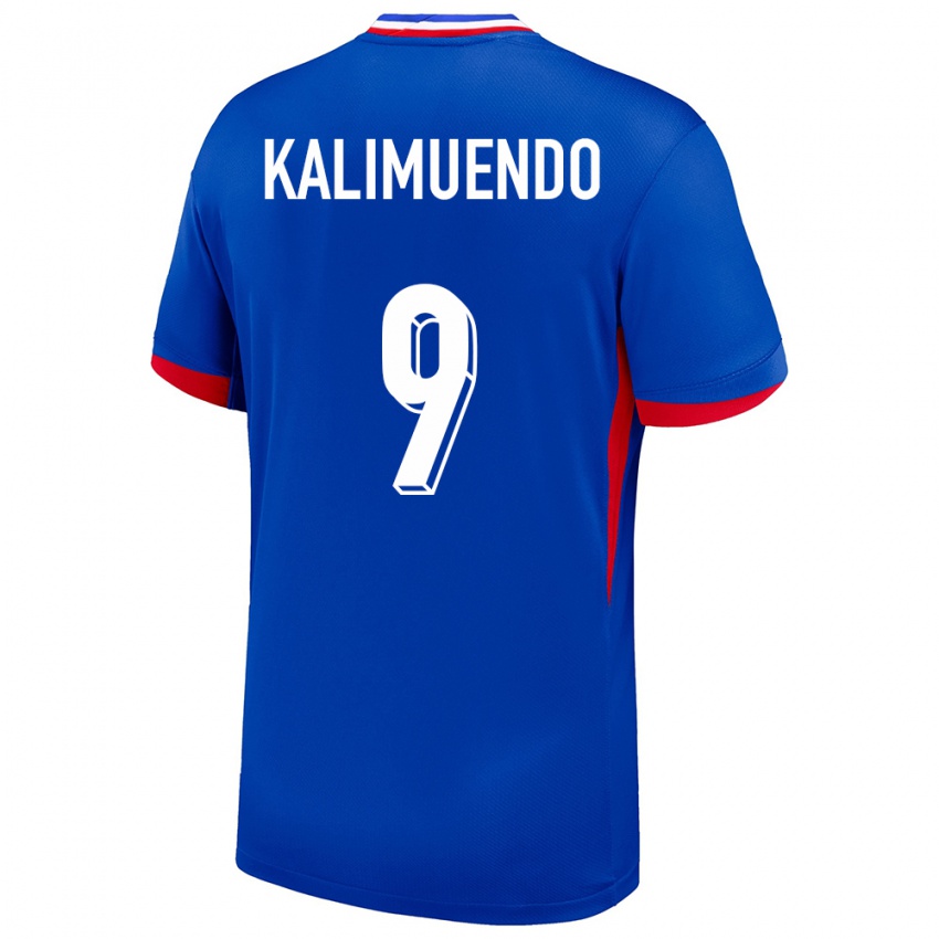 Hombre Camiseta Francia Arnaud Kalimuendo #9 Azul 1ª Equipación 24-26 La Camisa Chile