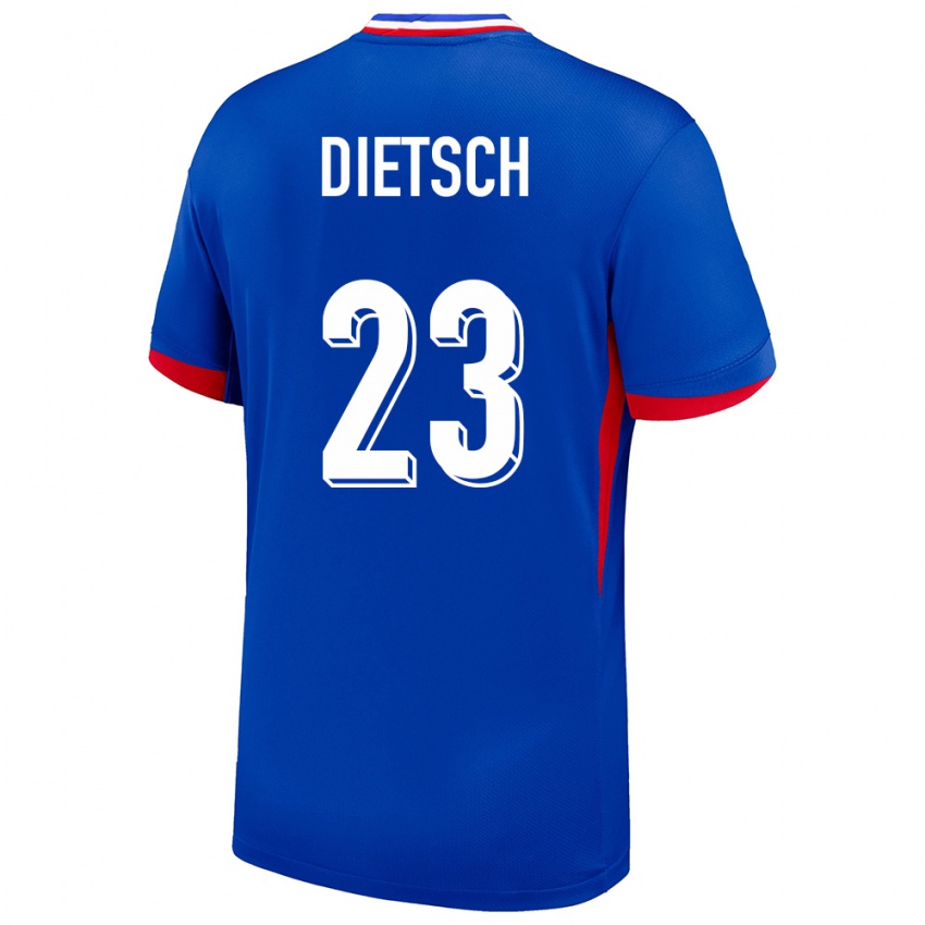 Hombre Camiseta Francia Guillaume Dietsch #23 Azul 1ª Equipación 24-26 La Camisa Chile