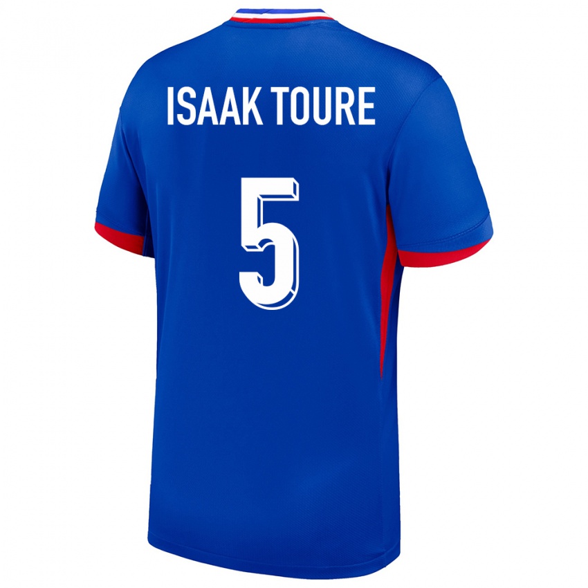 Hombre Camiseta Francia Souleymane Isaak Toure #5 Azul 1ª Equipación 24-26 La Camisa Chile