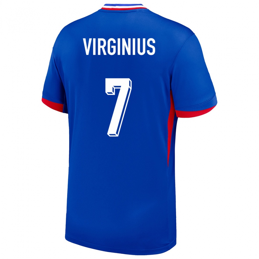 Hombre Camiseta Francia Alan Virginius #7 Azul 1ª Equipación 24-26 La Camisa Chile