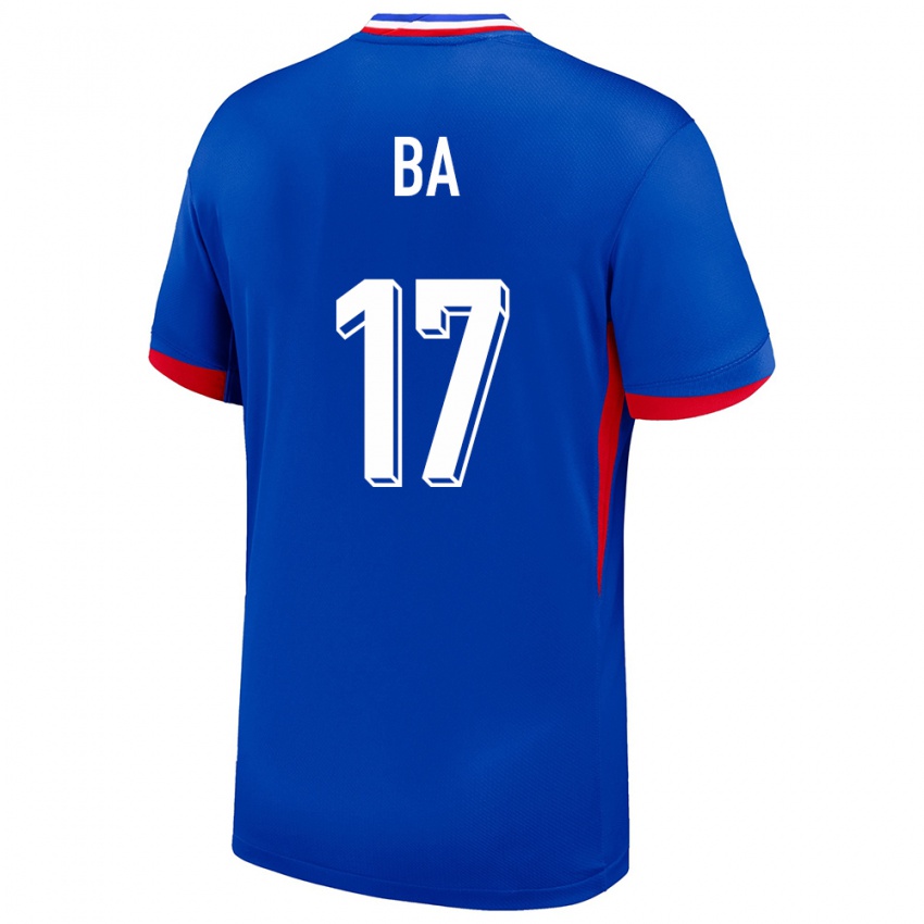 Hombre Camiseta Francia Abdoullah Ba #17 Azul 1ª Equipación 24-26 La Camisa Chile