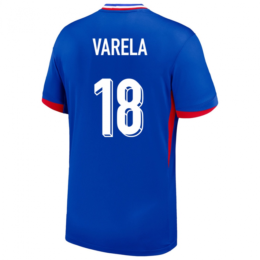Hombre Camiseta Francia Jordan Varela #18 Azul 1ª Equipación 24-26 La Camisa Chile