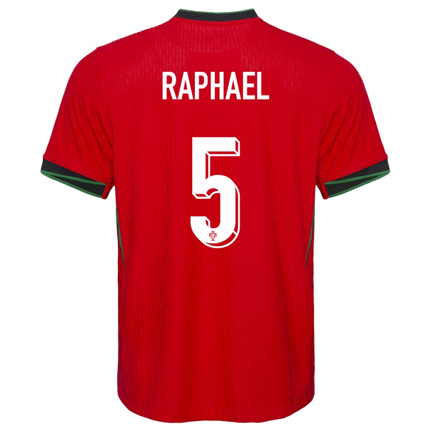 Hombre Camiseta Portugal Raphael Guerreiro #5 Rojo 1ª Equipación 24-26 La Camisa Chile