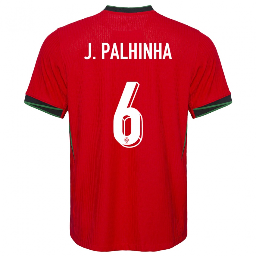 Hombre Camiseta Portugal Joao Palhinha #6 Rojo 1ª Equipación 24-26 La Camisa Chile