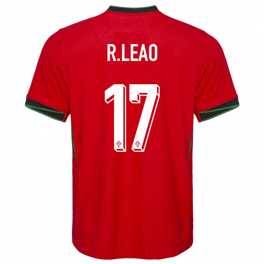 Hombre Camiseta Portugal Rafael Leao #17 Rojo 1ª Equipación 24-26 La Camisa Chile