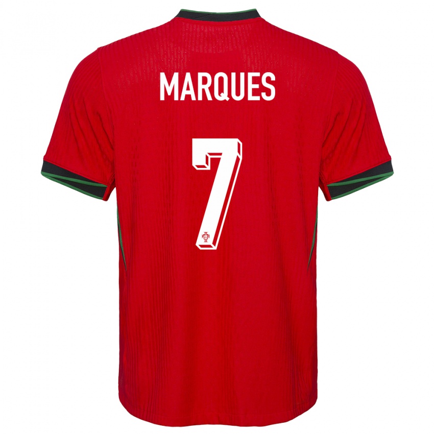 Hombre Camiseta Portugal Vanessa Marques #7 Rojo 1ª Equipación 24-26 La Camisa Chile