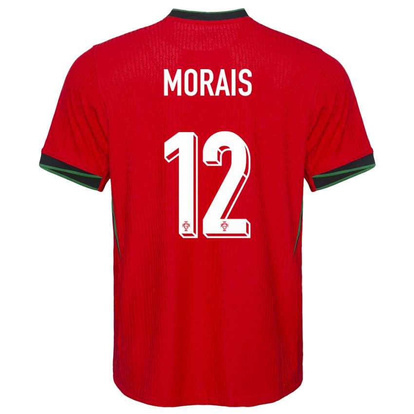 Hombre Camiseta Portugal Patricia Morais #12 Rojo 1ª Equipación 24-26 La Camisa Chile