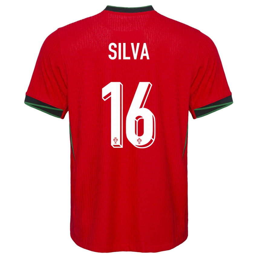 Hombre Camiseta Portugal Diana Silva #16 Rojo 1ª Equipación 24-26 La Camisa Chile