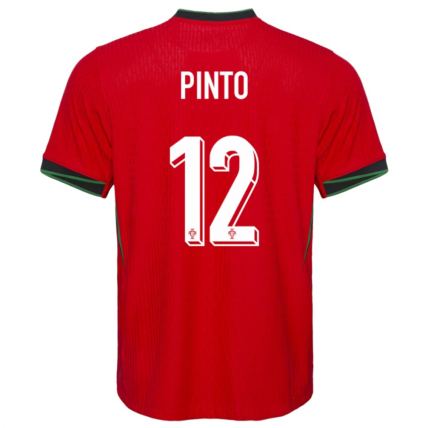 Hombre Camiseta Portugal Diogo Pinto #12 Rojo 1ª Equipación 24-26 La Camisa Chile