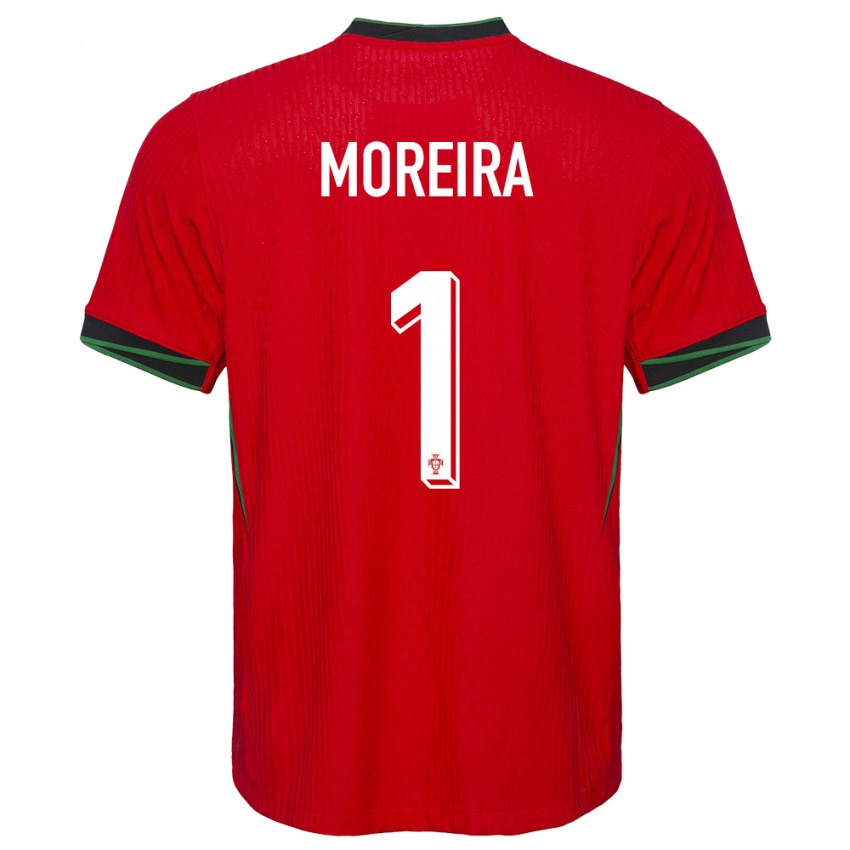 Hombre Camiseta Portugal Andre Moreira #1 Rojo 1ª Equipación 24-26 La Camisa Chile