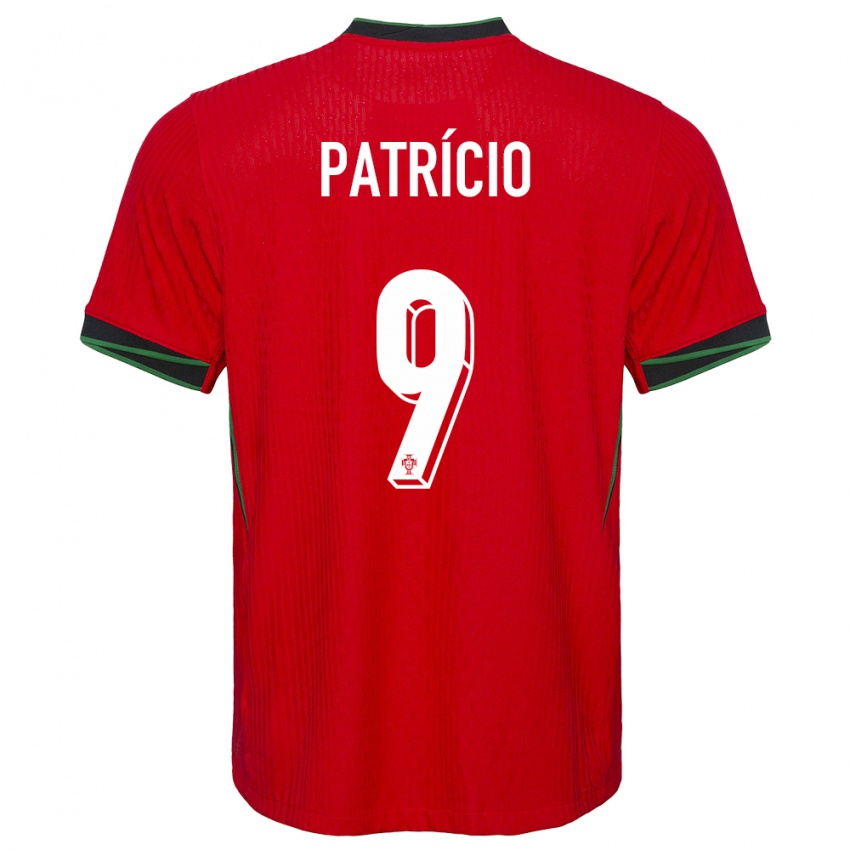 Hombre Camiseta Portugal Nuno Patricio #9 Rojo 1ª Equipación 24-26 La Camisa Chile