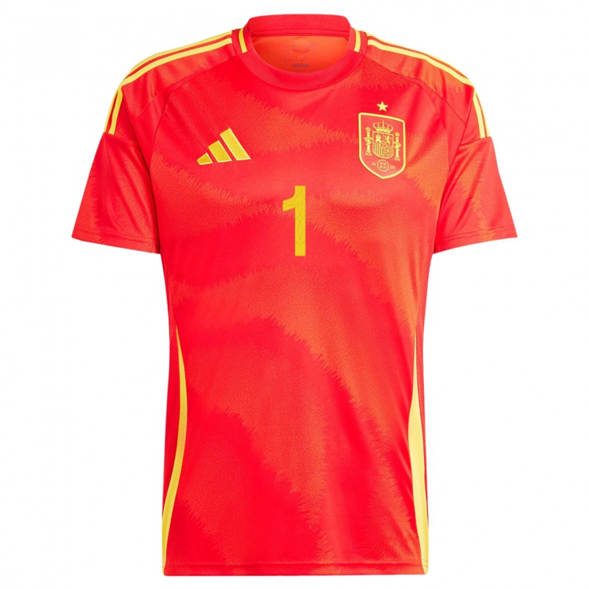 Hombre Camiseta España Dolores Gallardo #1 Rojo 1ª Equipación 24-26 La Camisa Chile