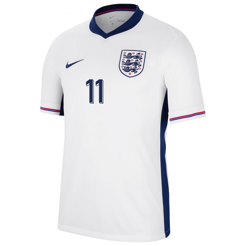 Hombre Camiseta Inglaterra Phil Foden #11 Blanco 1ª Equipación 24-26 La Camisa Chile