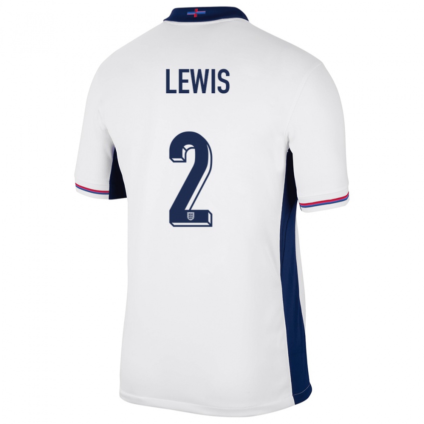 Hombre Camiseta Inglaterra Rico Lewis #2 Blanco 1ª Equipación 24-26 La Camisa Chile