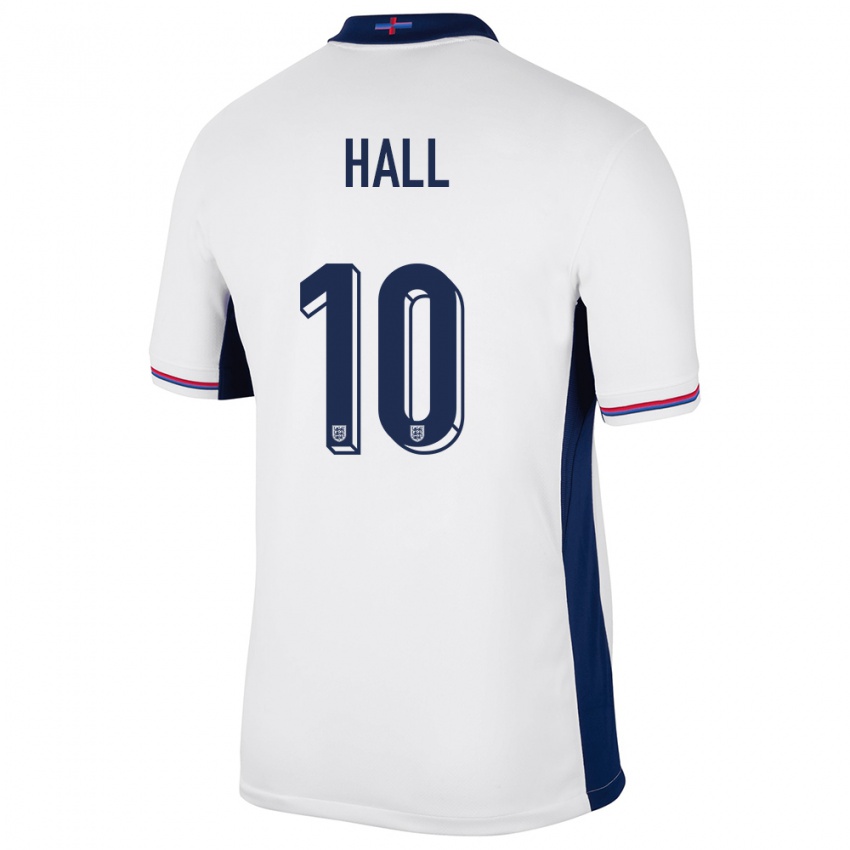 Hombre Camiseta Inglaterra George Hall #10 Blanco 1ª Equipación 24-26 La Camisa Chile