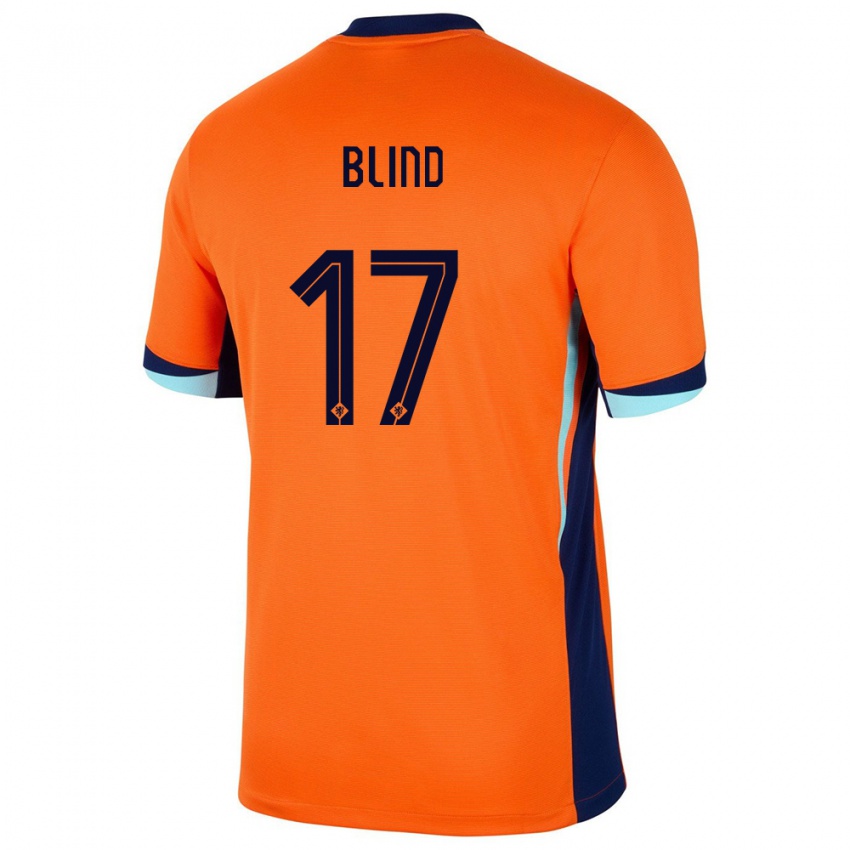 Hombre Camiseta Países Bajos Daley Blind #17 Naranja 1ª Equipación 24-26 La Camisa Chile