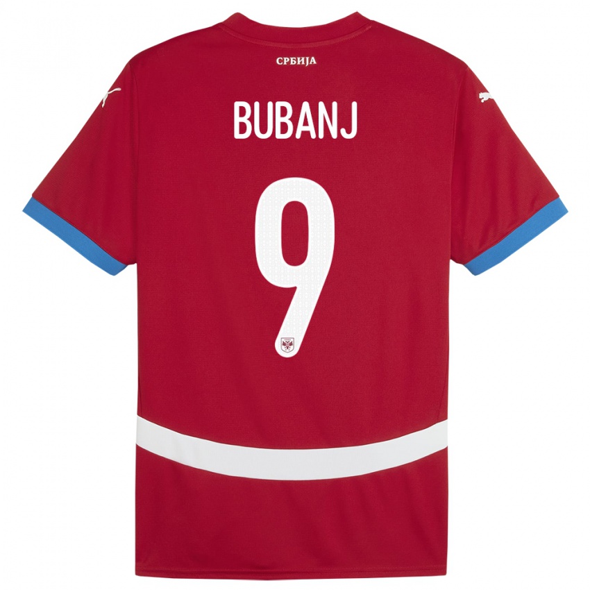 Hombre Camiseta Serbia Mateja Bubanj #9 Rojo 1ª Equipación 24-26 La Camisa Chile