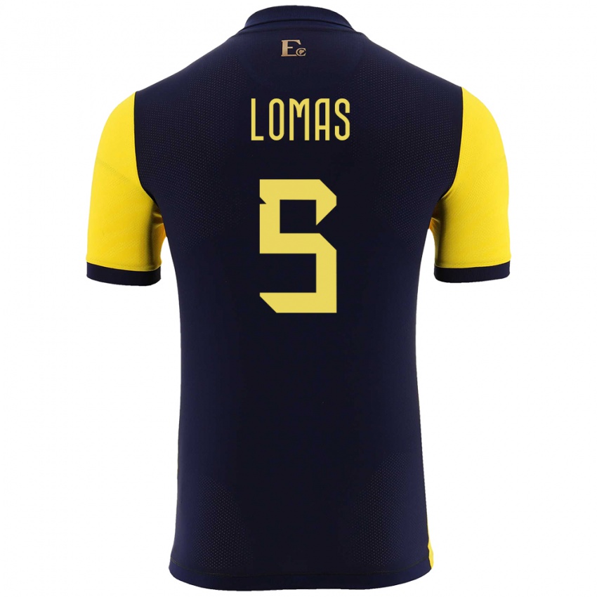 Hombre Camiseta Ecuador Ariana Lomas #5 Amarillo 1ª Equipación 24-26 La Camisa Chile