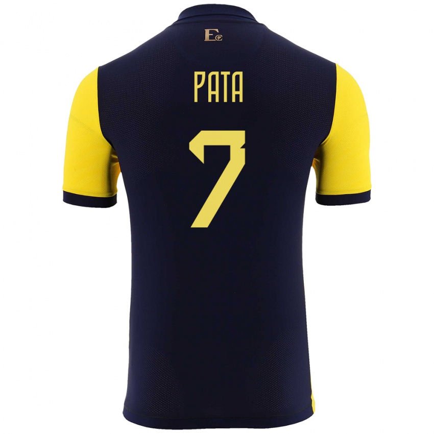 Hombre Camiseta Ecuador Emerson Pata #7 Amarillo 1ª Equipación 24-26 La Camisa Chile