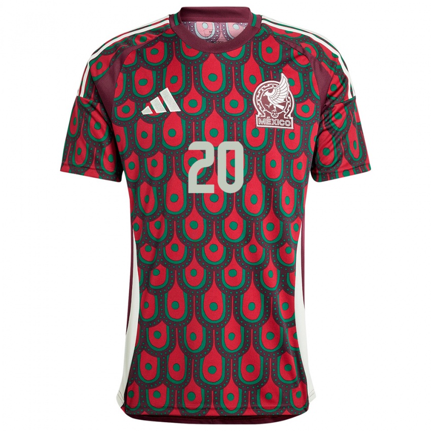 Hombre Camiseta México Heriberto Jurado #20 Granate 1ª Equipación 24-26 La Camisa Chile