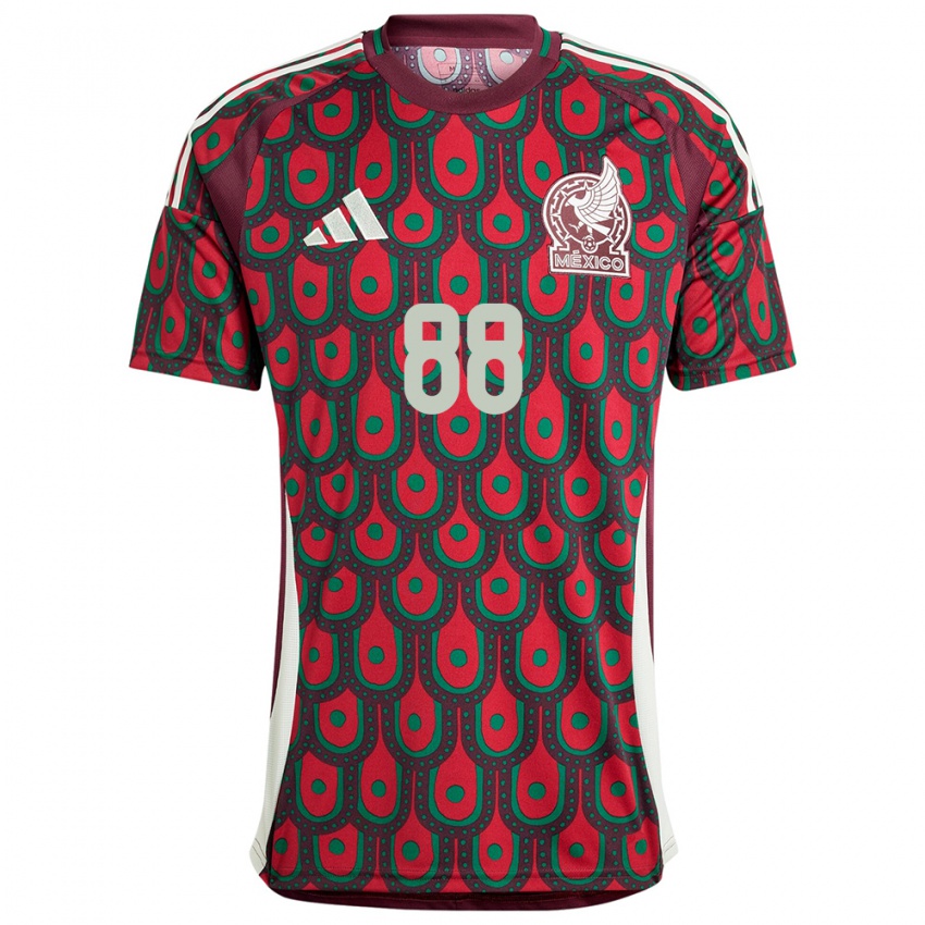 Hombre Camiseta México Maricarmen Reyes #88 Granate 1ª Equipación 24-26 La Camisa Chile