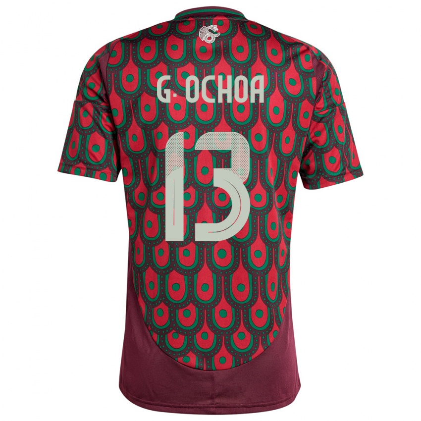 Hombre Camiseta México Guillermo Ochoa #13 Granate 1ª Equipación 24-26 La Camisa Chile