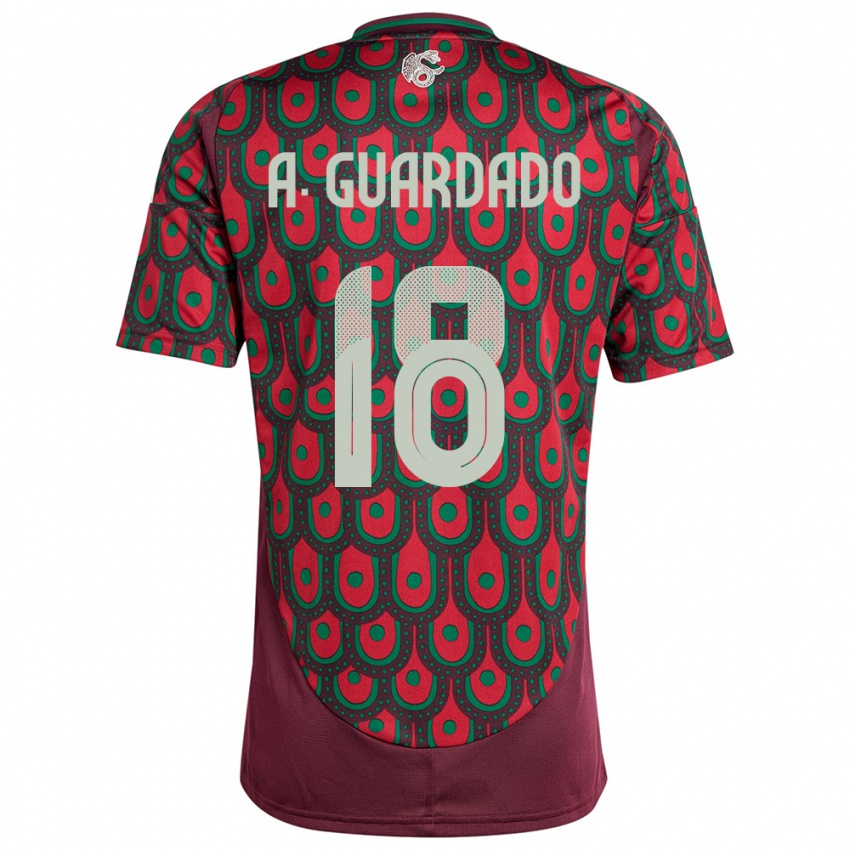 Hombre Camiseta México Andres Guardado #18 Granate 1ª Equipación 24-26 La Camisa Chile