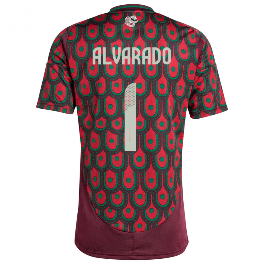 Hombre Camiseta México Emily Alvarado #1 Granate 1ª Equipación 24-26 La Camisa Chile