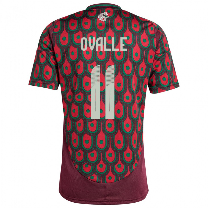 Hombre Camiseta México Lizbeth Ovalle #11 Granate 1ª Equipación 24-26 La Camisa Chile