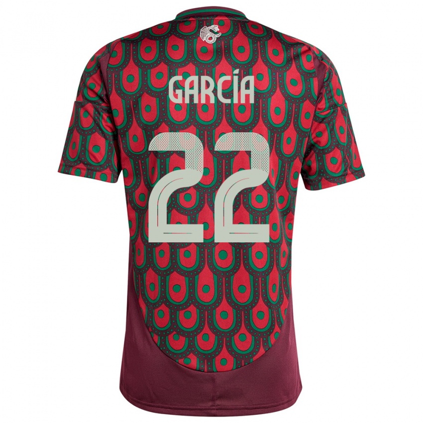 Hombre Camiseta México Diana Garcia #22 Granate 1ª Equipación 24-26 La Camisa Chile