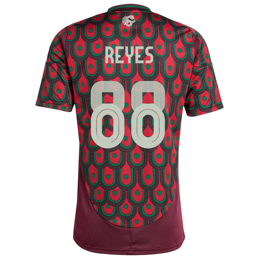 Hombre Camiseta México Maricarmen Reyes #88 Granate 1ª Equipación 24-26 La Camisa Chile