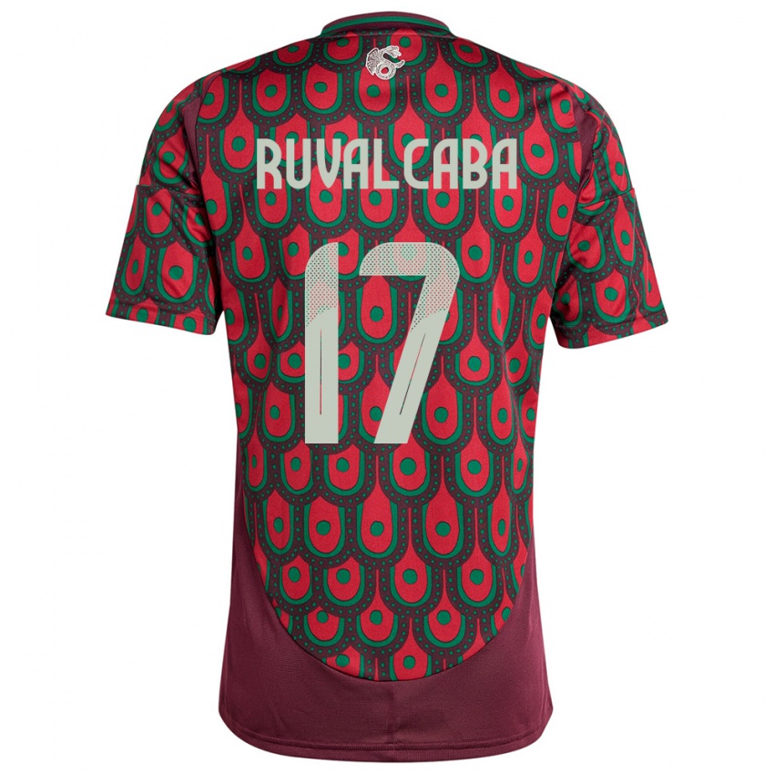 Hombre Camiseta México Jorge Ruvalcaba #17 Granate 1ª Equipación 24-26 La Camisa Chile