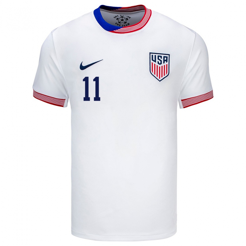 Hombre Camiseta Estados Unidos Caden Clark #11 Blanco 1ª Equipación 24-26 La Camisa Chile