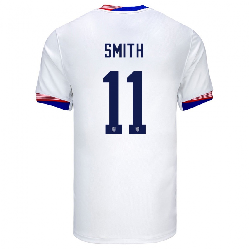 Hombre Camiseta Estados Unidos Sophia Smith #11 Blanco 1ª Equipación 24-26 La Camisa Chile