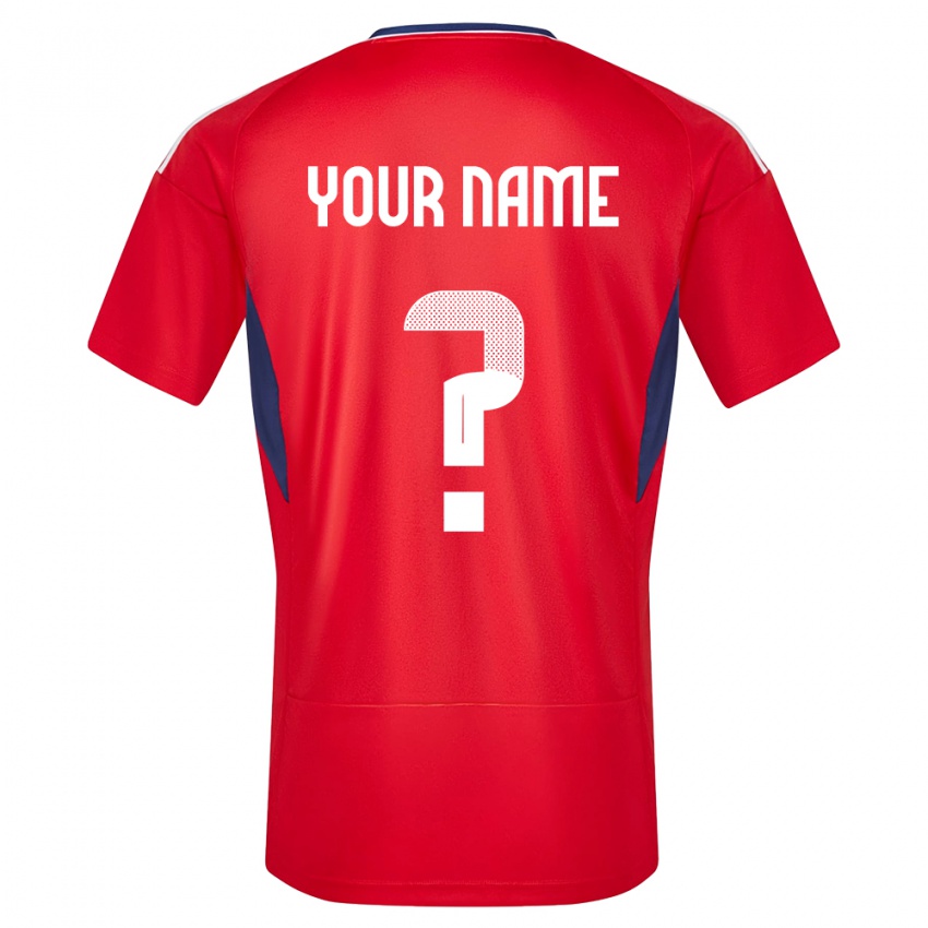 Hombre Camiseta Costa Rica Su Nombre #0 Rojo 1ª Equipación 24-26 La Camisa Chile