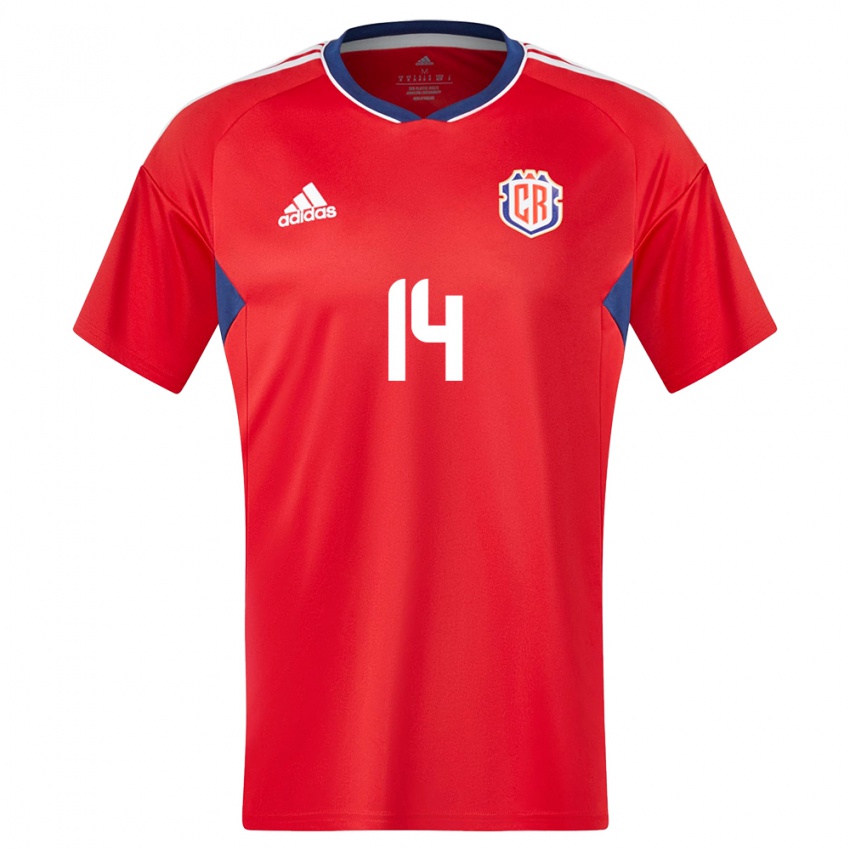 Hombre Camiseta Costa Rica Orlando Galo #14 Rojo 1ª Equipación 24-26 La Camisa Chile