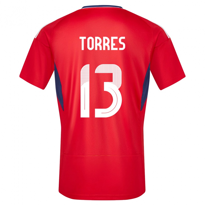 Hombre Camiseta Costa Rica Gerson Torres #13 Rojo 1ª Equipación 24-26 La Camisa Chile