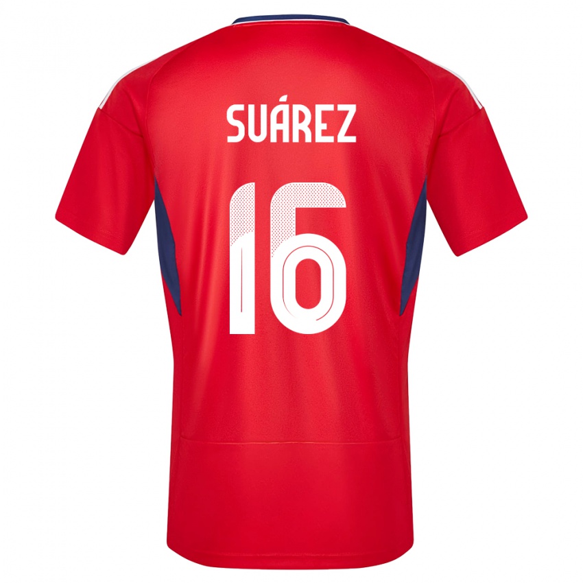 Hombre Camiseta Costa Rica Aaron Suarez #16 Rojo 1ª Equipación 24-26 La Camisa Chile