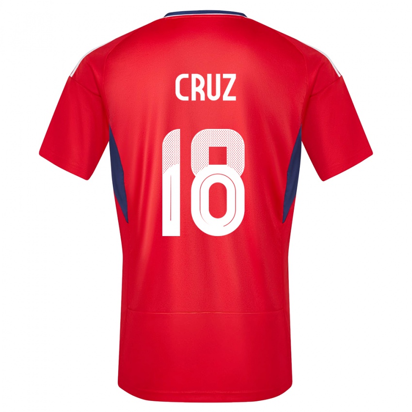 Hombre Camiseta Costa Rica Aaron Cruz #18 Rojo 1ª Equipación 24-26 La Camisa Chile