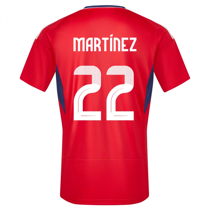Hombre Camiseta Costa Rica Carlos Martinez #22 Rojo 1ª Equipación 24-26 La Camisa Chile