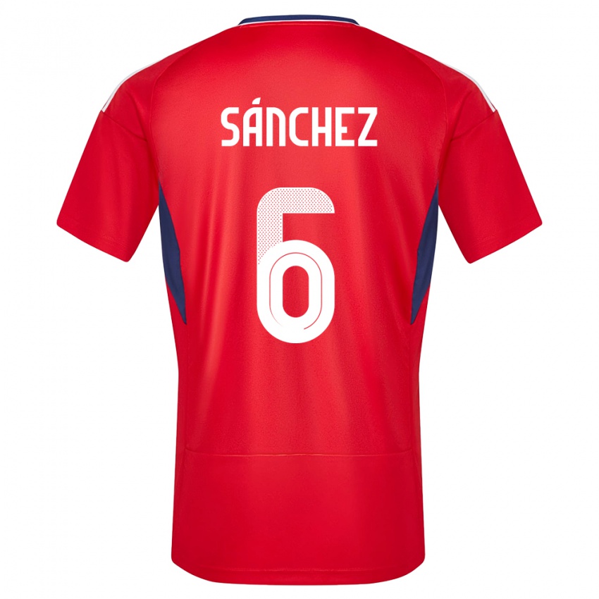 Hombre Camiseta Costa Rica Carol Sanchez #6 Rojo 1ª Equipación 24-26 La Camisa Chile