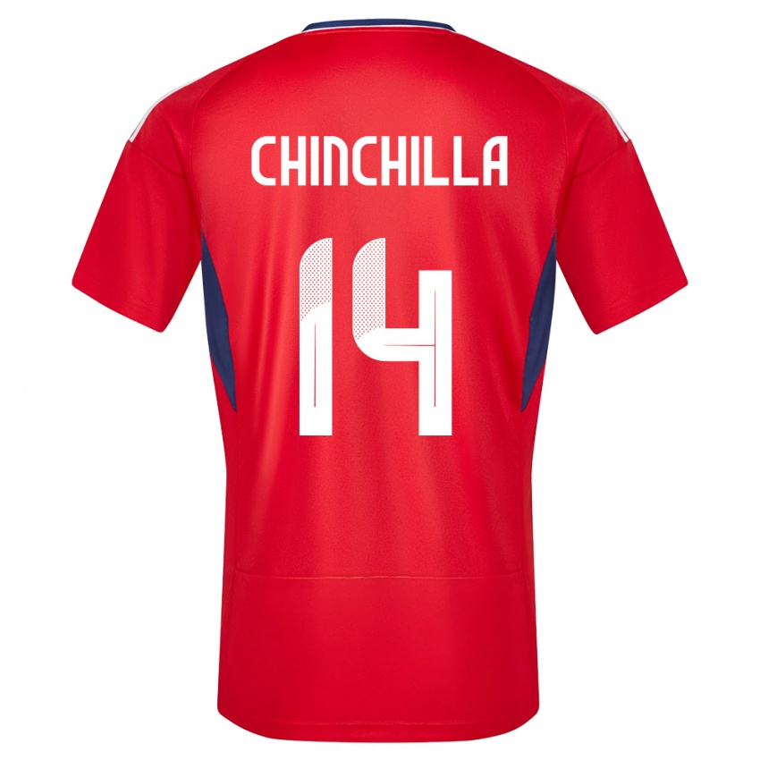 Hombre Camiseta Costa Rica Priscila Chinchilla #14 Rojo 1ª Equipación 24-26 La Camisa Chile