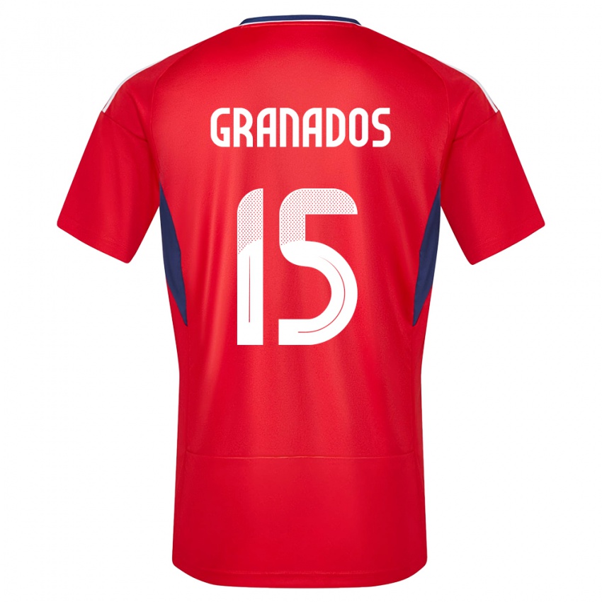 Hombre Camiseta Costa Rica Cristin Granados #15 Rojo 1ª Equipación 24-26 La Camisa Chile